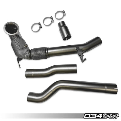 034Motorsport - Stainless Steel Racing Downpipe for Mk8 Golf R & Audi 8Y S3