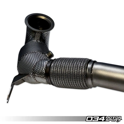 034Motorsport - Stainless Steel Racing Downpipe for Mk8 Golf R & Audi 8Y S3