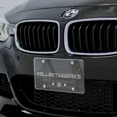 BMW - F30/31 - 3 Series (M Sport Bumper)  - KW No Drill Center Mount License Plate Holder (2012-2018)