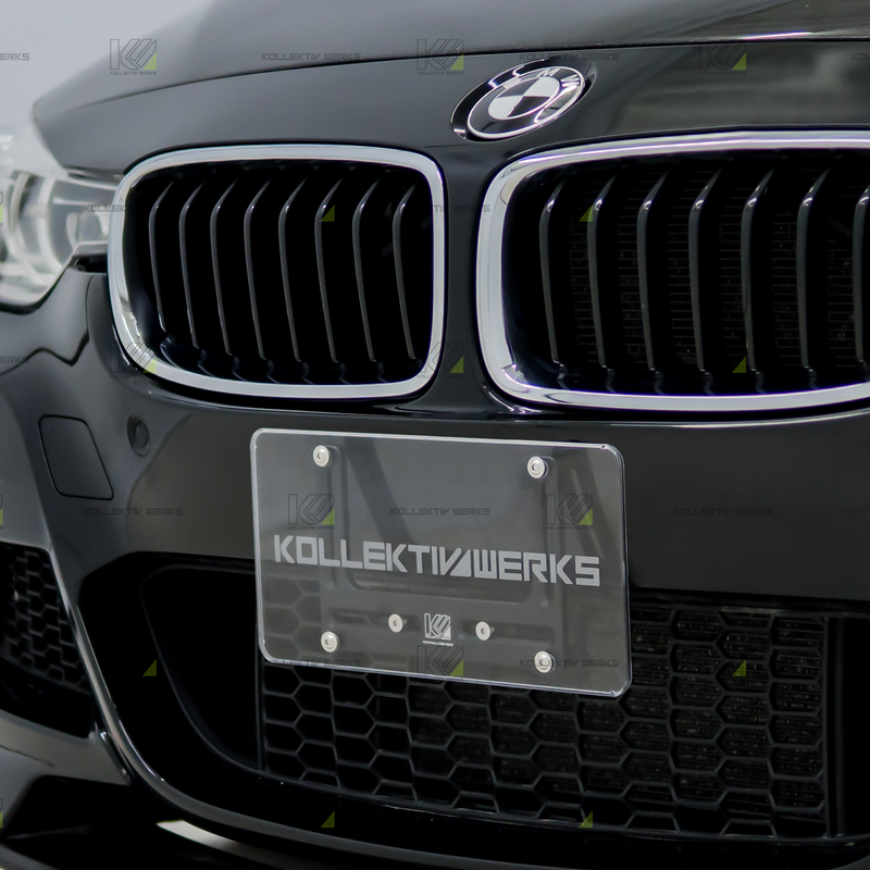 BMW - F30/31 - 3 Series (M Sport Bumper)  - KW No Drill Center Mount License Plate Holder (2012-2018)