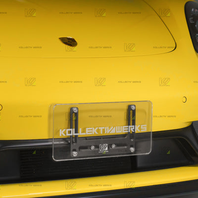 Porsche - 718- Cayman/Boxster - GTS - KW No Drill Center Mount License Plate Holder (2018-2025)