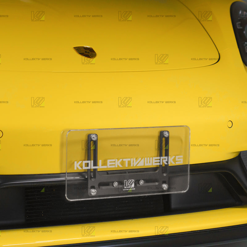 Porsche - 718- Cayman/Boxster - GTS - KW No Drill Center Mount License Plate Holder (2018-2025)