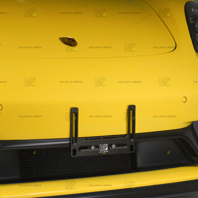 Porsche - 718- Cayman/Boxster - GTS - KW No Drill Center Mount License Plate Holder (2018-2025)