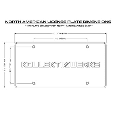 VW - MK8 - R - KW Quick Release No Drill Center Mount License Plate Holder (2022+)