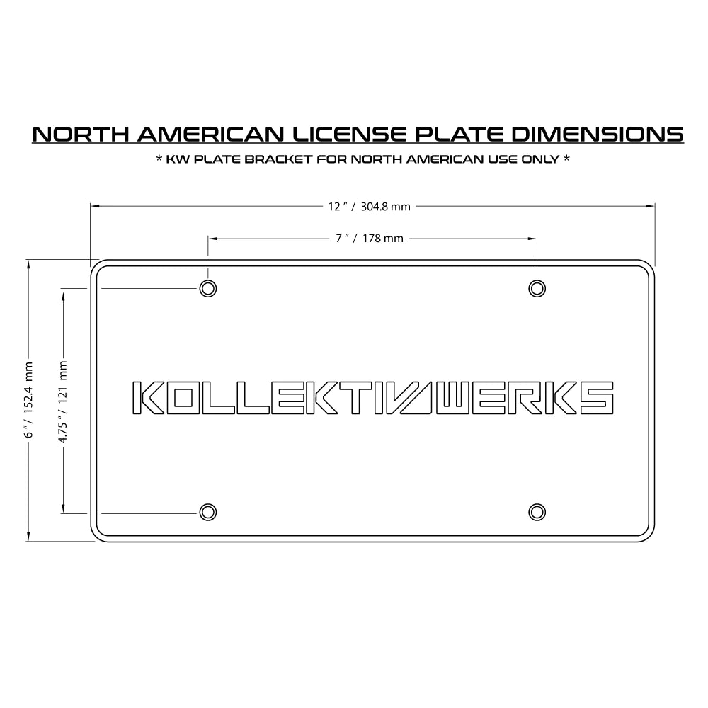 VW - MK2.5 - Tiguan - R-Line - KW No Drill Center Mount License
