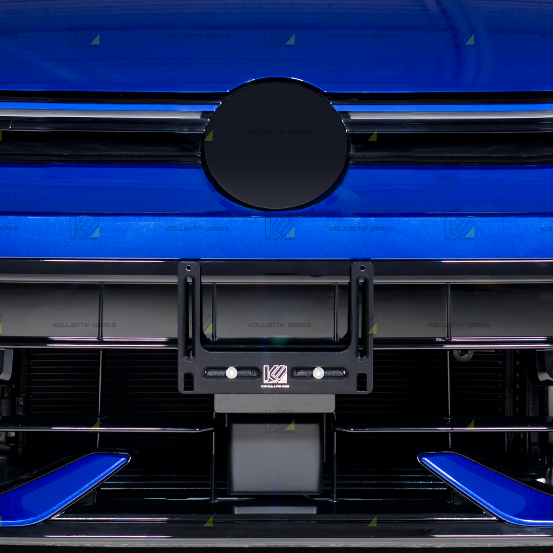VW - MK8.5 - R - KW No Drill Center Mount License Plate Holder